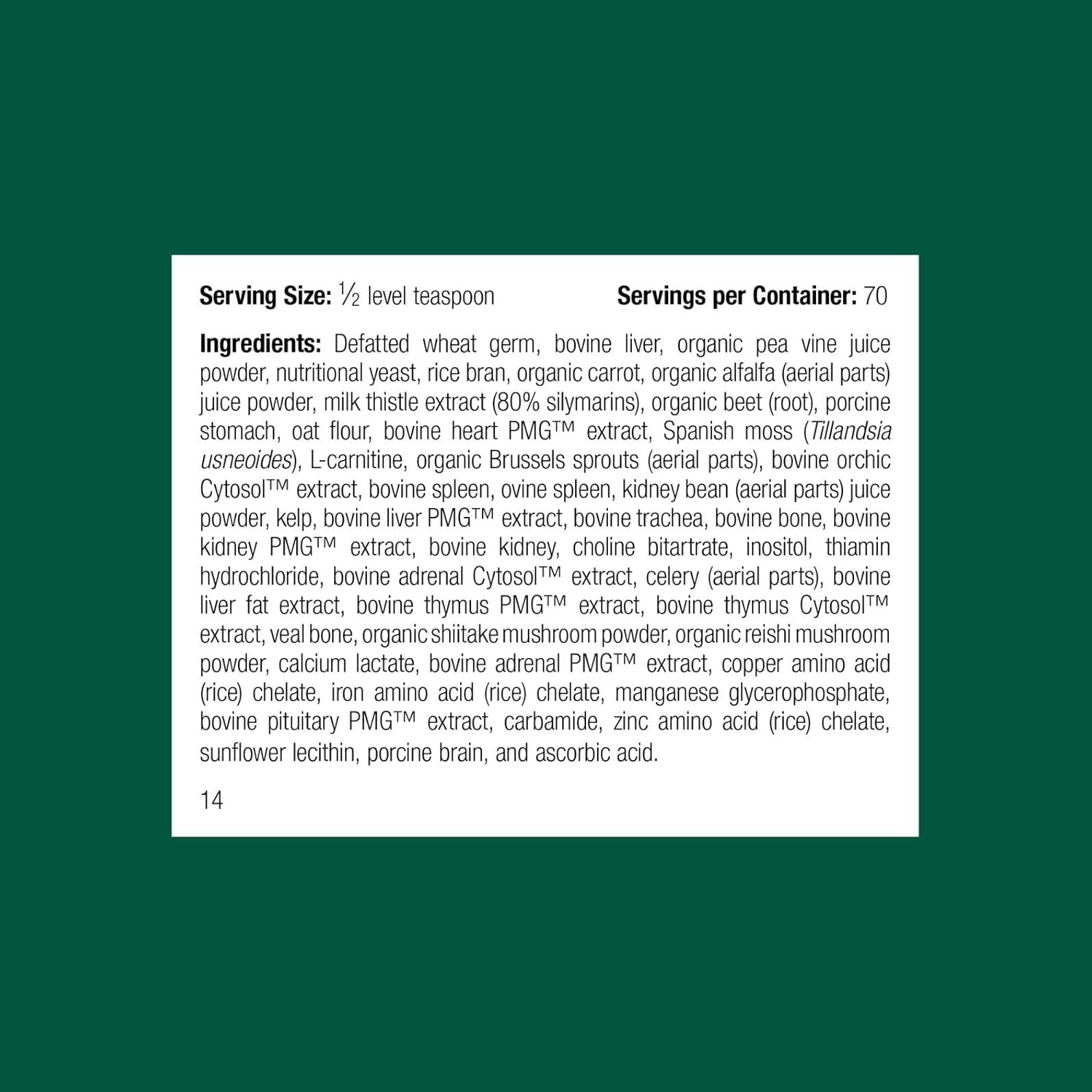 Standard Process Inc. Canine Whole Body Support - Multisystem Support Supplement for Canines - Nutritional Powder for Daily Health Maintenance - Multisystem Supplement Formula - 100 g