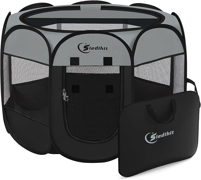 Siedihit Dog Cat Playpen, Puppy Pet Playpen Indoor by Siedihit