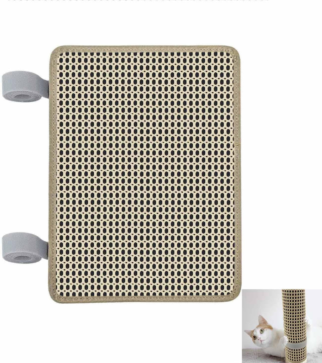Cat Nail File Scratcher Wrapped Around Cat Scratching Post, 14.81x11.12 Inches, Cat Scratch Pad That Files Nails, Protects Post