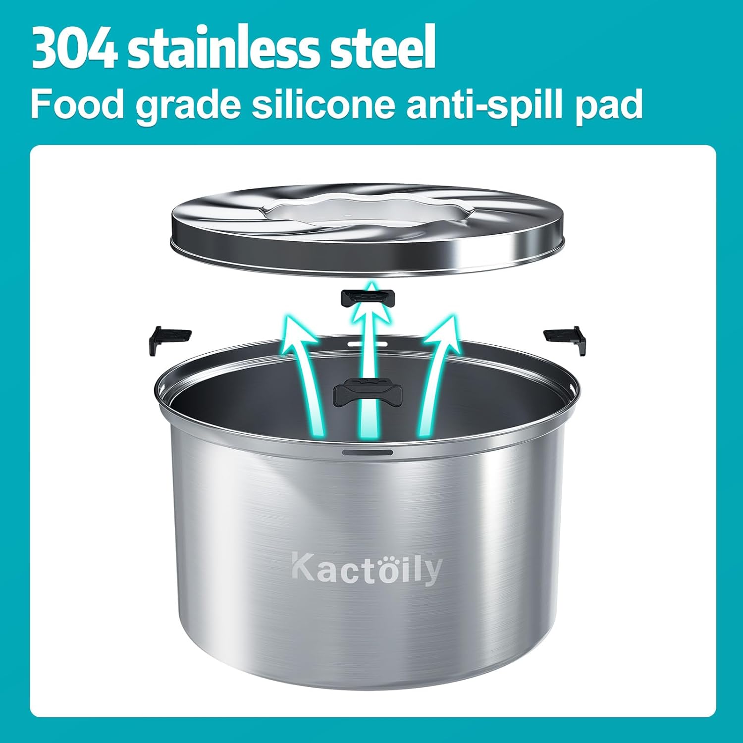 1.5 Gal Dog Water Bowl No Spill, 5.6L Slow Water Bowl for Large Dogs, Slow Drinking Dog Water Bowl Dispenser, Stainless Steel Dog Bowls for Messy Drinkers