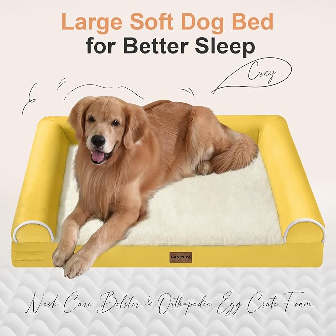 Large Dog Bed Orthopedic Washable: Beds Bolster XL Bed Big XLarge Dogs Egg - Image 2