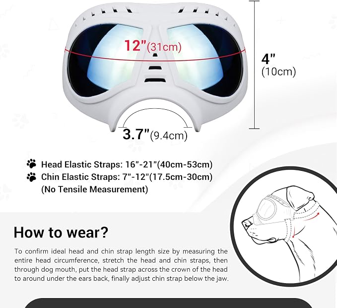 Namsan Dog Goggles for Large Dogs, Wide Snout & Soft Frame, Tactical Driving - Image 4