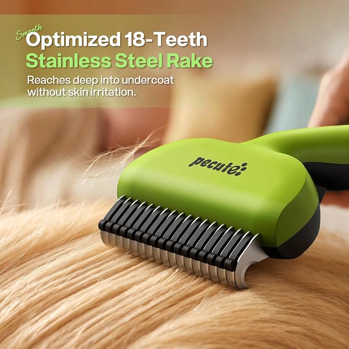 Pecute Self-Cleaning Undercoat Rake - Image 4