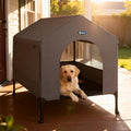 Veehoo 41" Dog House, 2-in-1 Large Dog House Outdoor Indoor Weatherproof by Veehoo