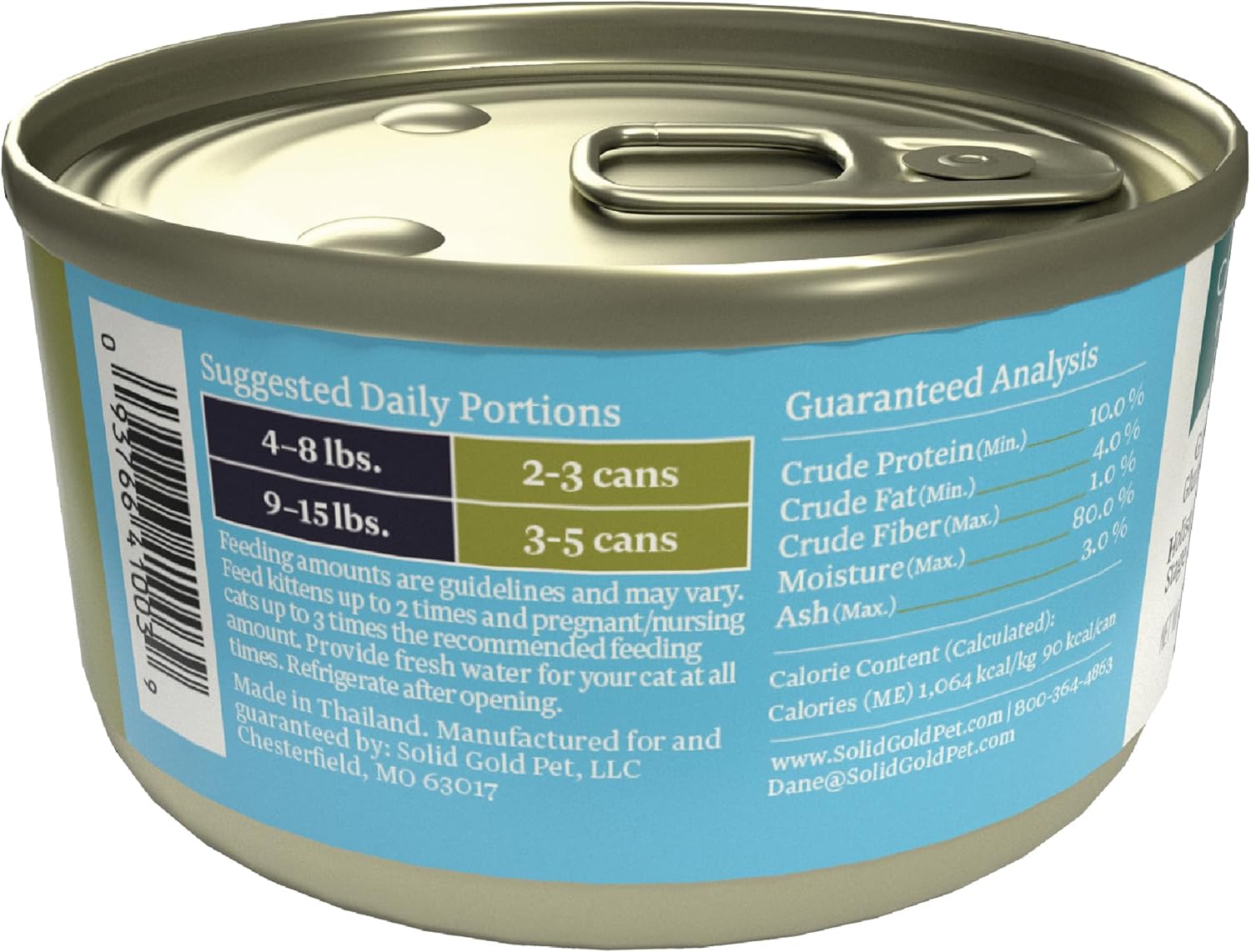 Solid Gold Wet Cat Food Pate - Healthy Canned Cat Food Pate w/Real Tuna & Sardine, Omega Fatty Acids, Vitamins & Minerals - Grain Free & Gluten Free Can Meals for Cats & Kittens - 24ct/3oz Can