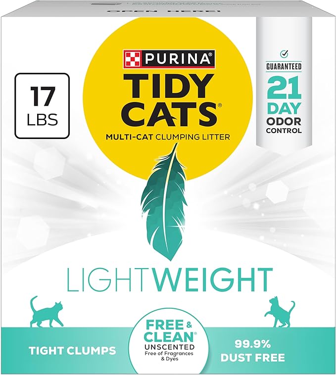 Purina Tidy Cats LightWeight Free and Clean Unscented, 99.9 Percent Dust Free by PurinaTidyCatsLitter