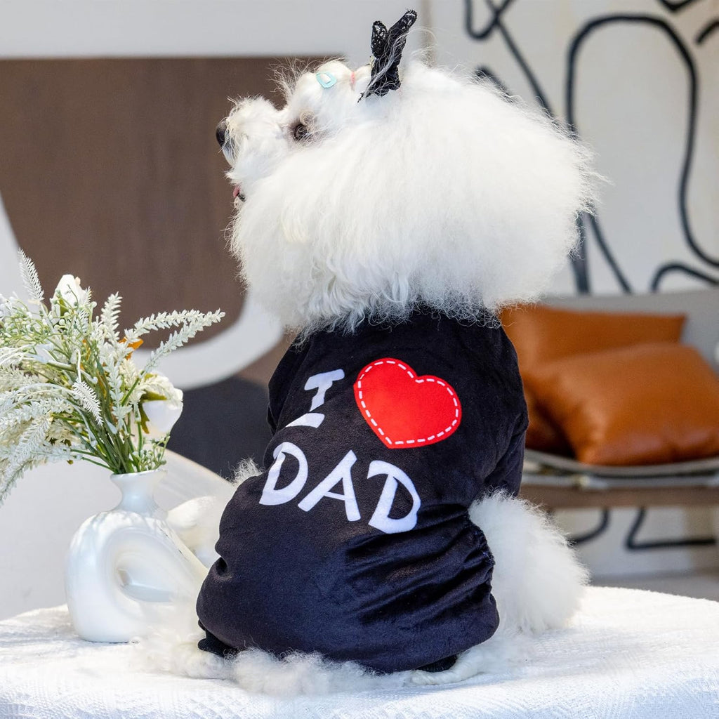 CuteBone Dog Halloween Pajamas Puppy Onesies Small Dogs Soft Pjs Coat Cat Apparel Comfy Pet Christmas Clothes Outfit Doggie Bodysuit P296M