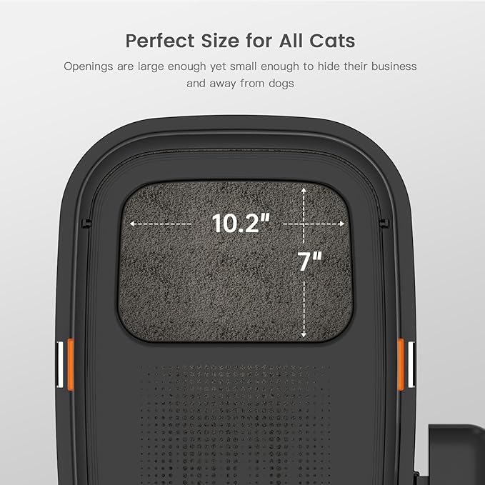 WoofiGo Enclosed Stainless Steel Cat Litter Box - Image 5