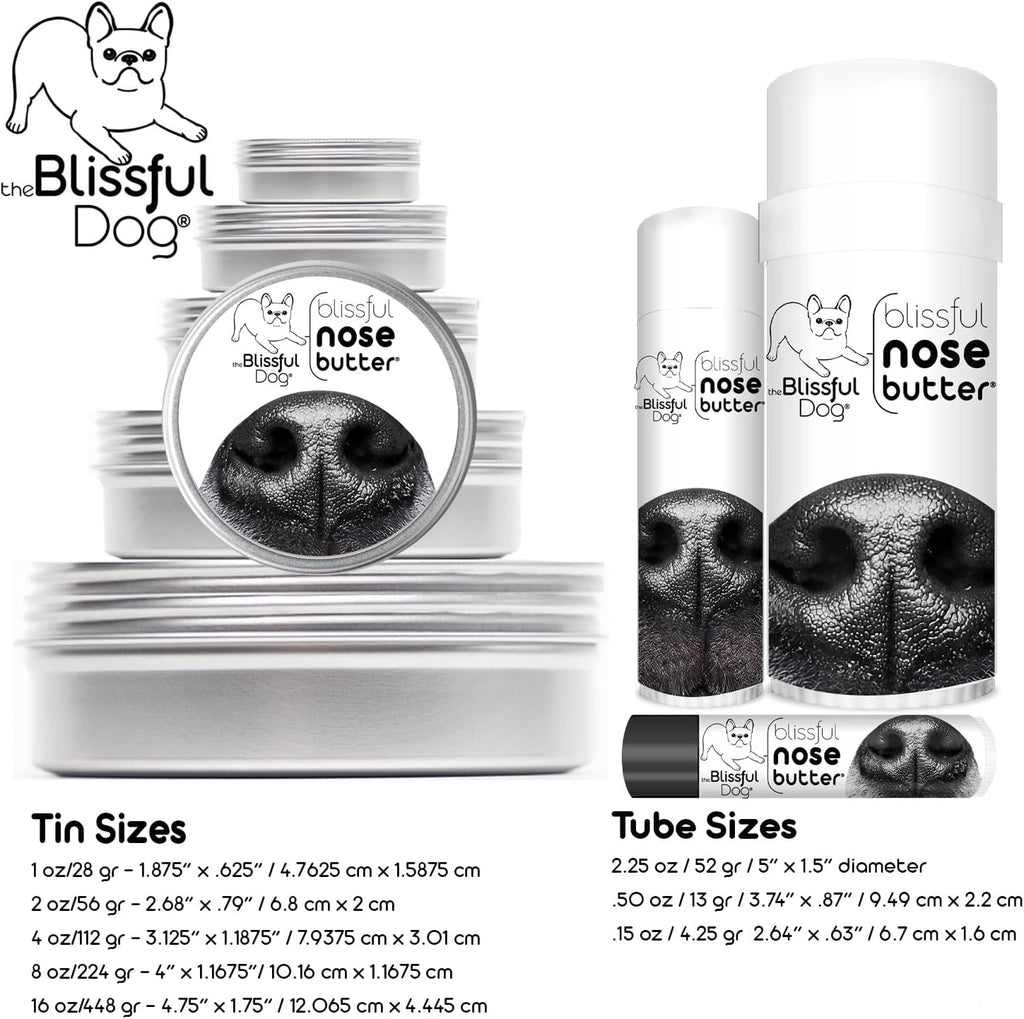 The Blissful Dog Chow Nose Butter for Dry, Cracked Skin, Lick-Safe Dog Nose Balm with Moisturizing Shea Butter, Almond, Olive, and Essential Oils, Pet Supplies, Uncented, 1 oz.