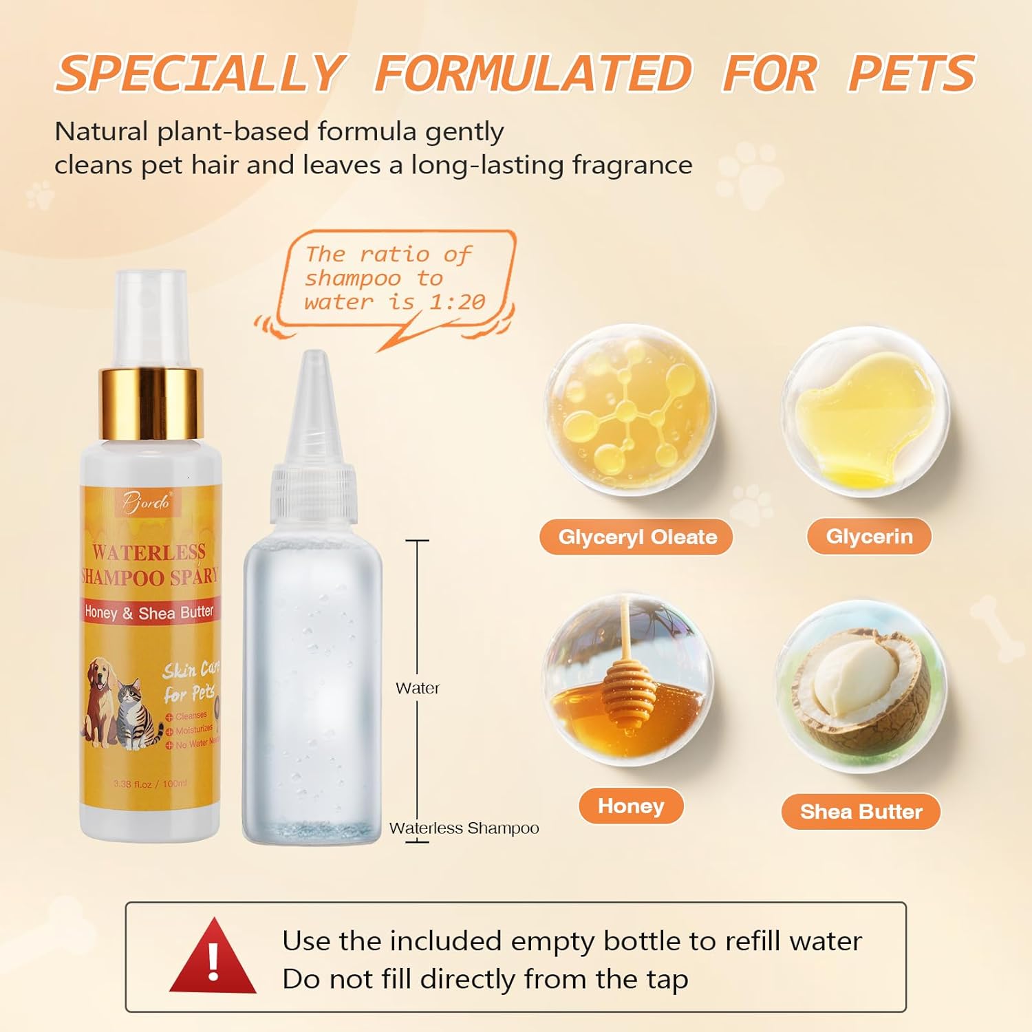 Cat Steam Brush for Shedding, 4 in 1 Rechargeable Pet Steam Brush Set for Dogs & Cats, Pet Spray Hair Removal Comb with Waterless Shampoo, Anti-Static, Massage, Cleaning & Combing All in One