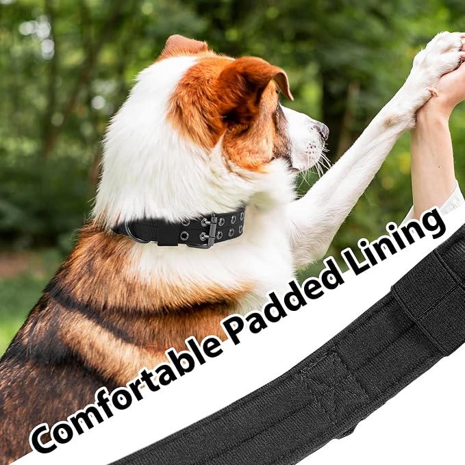 Tactical Dog Collar with Handle, Military Adjustable Heavy Duty Metal Buckle - Image 5
