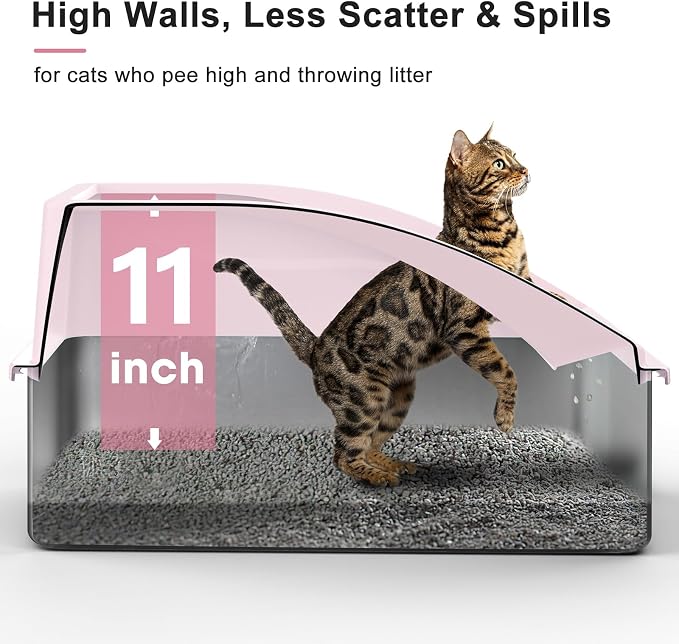 AIPERRO Stainless Steel Litter Box | XL Enclosed Cat Litter Box - Image 2