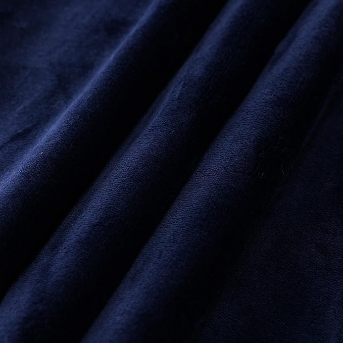 NANPIPER King Size Sherpa Blanket, Soft Fleece Throw for Bed, Reversible Thick Fuzzy Blanket for Winter (Navy Blue, 90x108 inches)