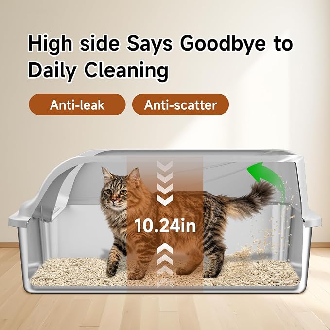 XL Stainless Steel Cat Litter Box - Image 2
