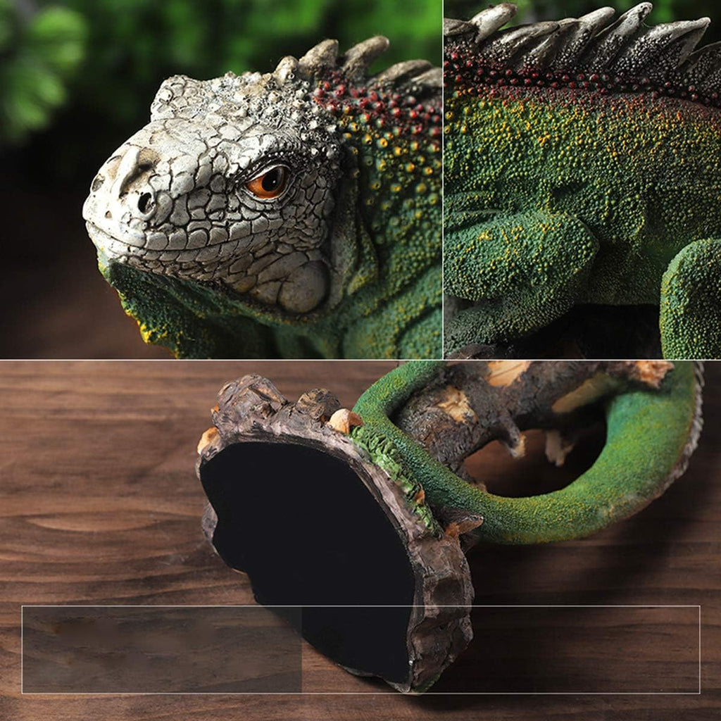 14 Inch Lizard Statue Resin Sculpture Decor Figurines for Home Decor Accents, Living Room Bedroom Office Decoration - Animal Sculptures Collection for Lizard Lovers