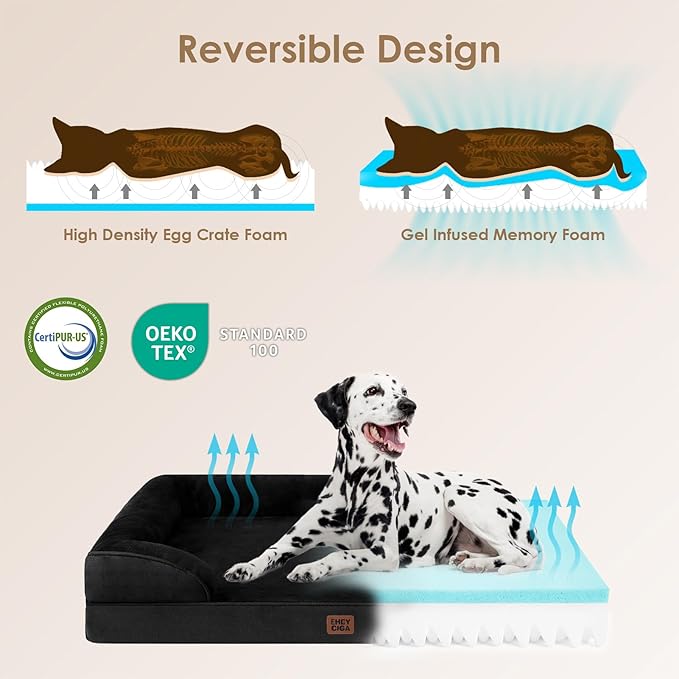 EHEYCIGA Orthopedic Dog Beds for Large Dogs, Waterproof Memory Foam Large Pet - Image 5