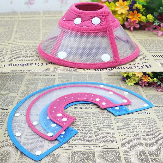 Andiker Pet Cone Recovery Dog Cone Adjustable Dog Collar Clear Padded Collar - Image 5