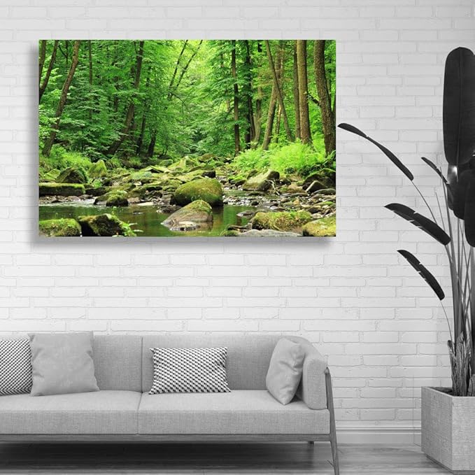 SIGNWIN-Canvas Wall Art-Sunshine in The Forest -Canvas Prints Home Artwork Decoration for Living Room,Bedroom - 32x48 inches