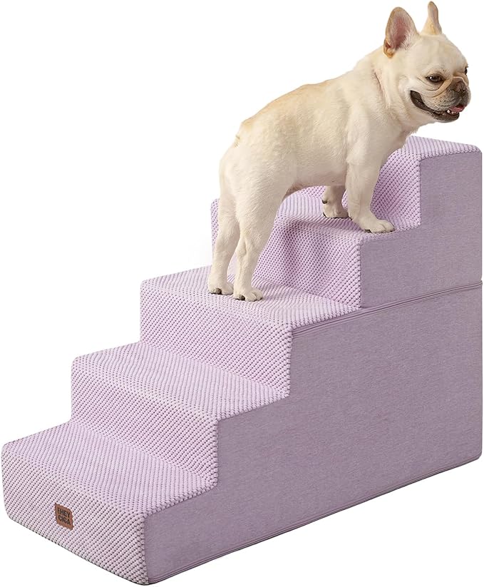 EHEYCIGA Dog Stairs for High Bed 22.5" H, 5-Step Dog Steps for Bed, Pet Steps by EHEYCIGA