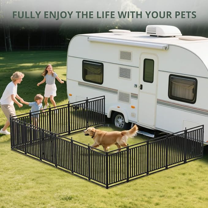 Dog Fence Outdoor for Yard Indoor Dog Playpen 40" Height 48 Panels Portable Dog - Image 6