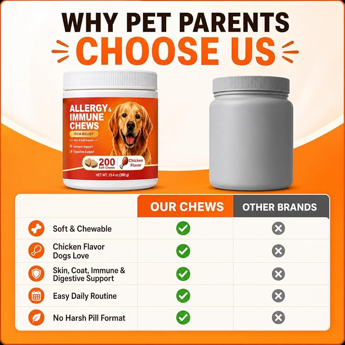 Dog Allergy Chews 200ct – Itchy Skin Relief - Image 8