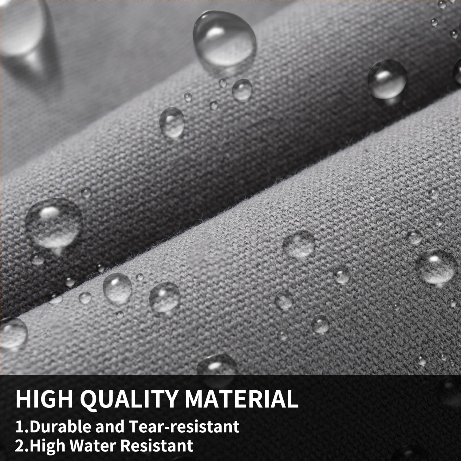 Coverado Front Seat Covers, Waterproof Canvas Seat Protector for Car Seat Cushions for Kids & Dogs, Seat Covers Compatible with 2015-2025 Ford F150 & 2017-2025 Ford F250 F350 F450(Gray, 2PCS)