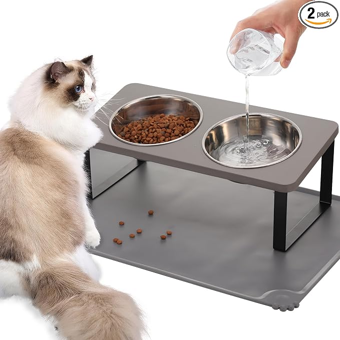 Upgraded Elevated Cat Bowls by Summark