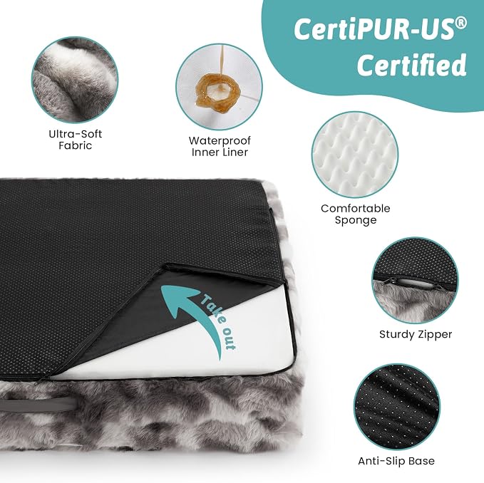 Self Warming Dog Bed for Large Size Dog, Faux Fur Orthopedic Puppy Sofa - Image 7