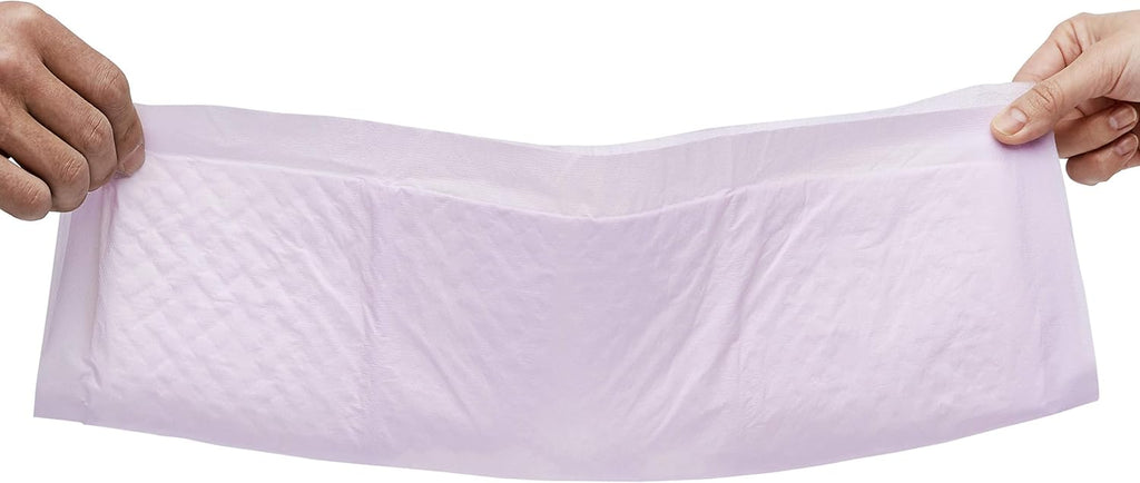 Amazon Basics Cat Pee Pads, 80 Count, Universal Fit for Litter Box, Odor Control with Fresh Scent, White/Purple