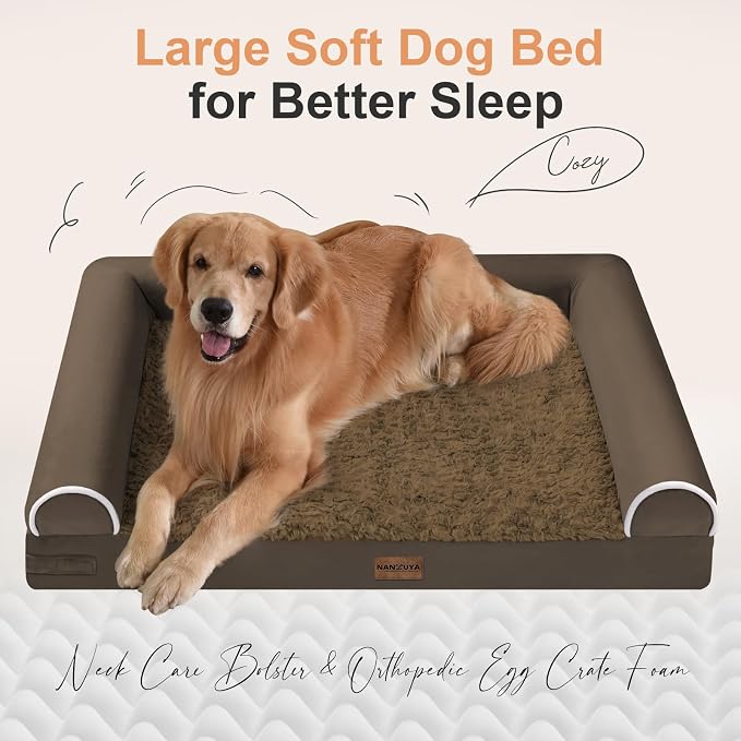Large Dog Bed Orthopedic Washable: Jumbo Dog Bed Bolster Extra Large Dogs Egg - Image 2