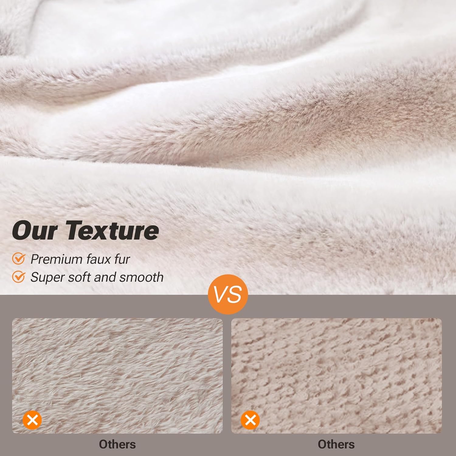 Soft Touch Orthopedic Dog Bed for Large Dogs with Faux Fur Top, Waterproof Pet Couch Bed with Removable Washable Cover and Supportive Foam Filling (Brown, Large)