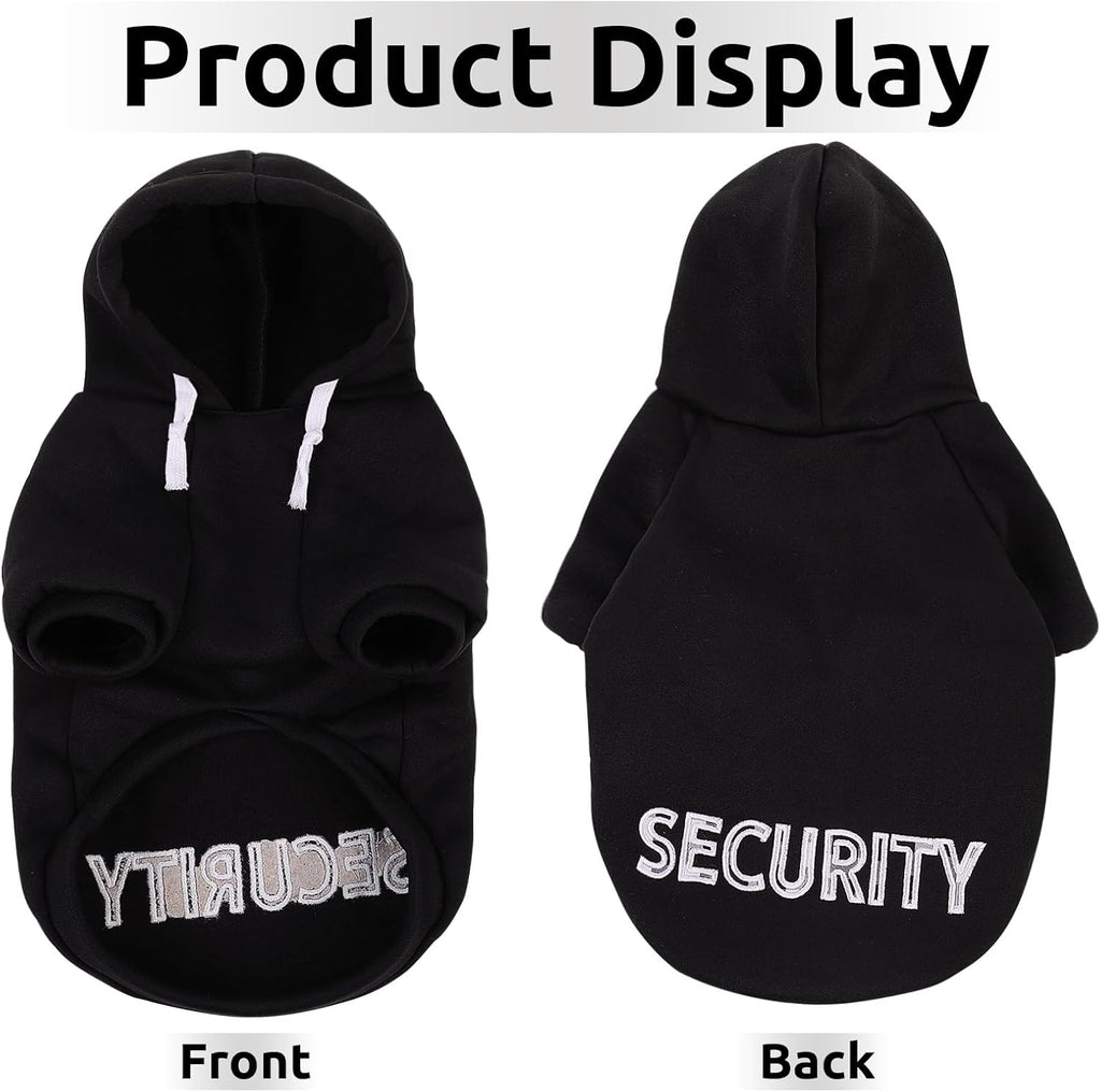 SAWMONG Dog Hoodie,Flannel Pet Hooded Sweater with Hat Puppy Pullover Sweater Shirt,Dog (Security Black,M)