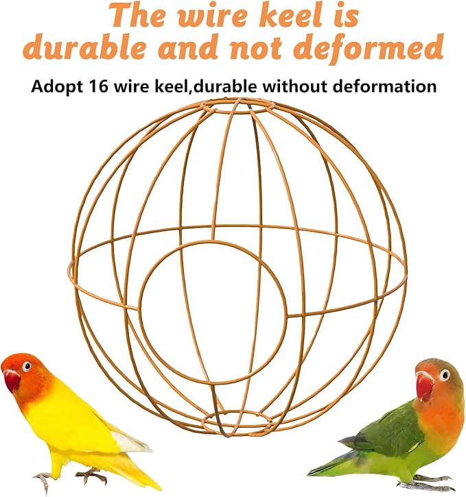 BNOSDM Rattan Bird Nest Parrot Nesting House Parakeet Nesting Soft Lovebird - Image 5