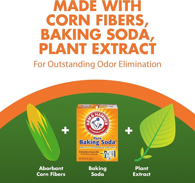 ARM & HAMMER Naturals Clumping Cat, Litter Odor Control, 18 lb. Bag - Image 4