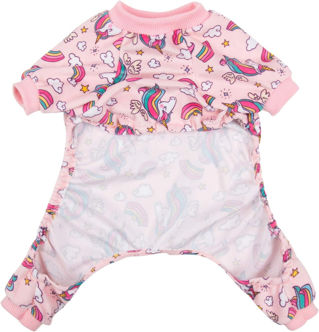 CuteBone Small Dogs Outfit Soft Puppy Onesies Pjs Dog Pajamas Pet Coat Cat Apparel Comfy Doggie Jumpsuit Bodysuit for All Seasons P67L