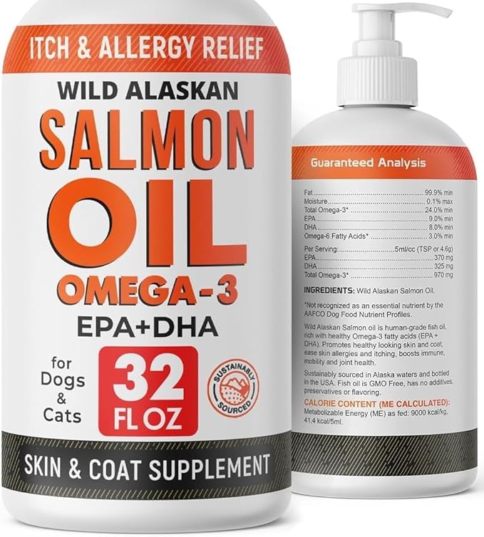 StrellaLab 32 OZ Salmon Oil for Dogs by STRELLALAB