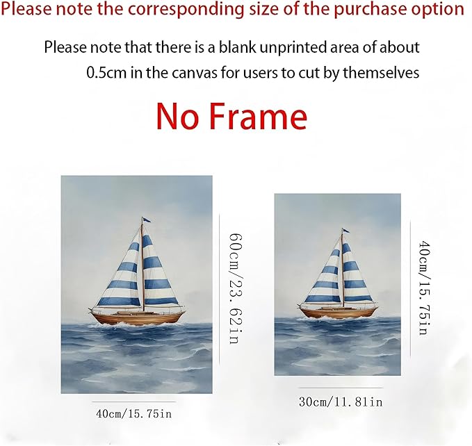 SEINEMBSC Blue Nautical Nursery Wall Art Vintage Sailboat Lighthouse Pictures Wall Decor Boy Coastal Posters Navy Sea Ocean Canvas Print Artwork for Kids Boys Room Playroom Bedroom Decor, Unframed