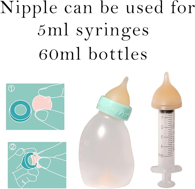 Doggiema Silicone Feeding Nipple and Syringes - Image 3