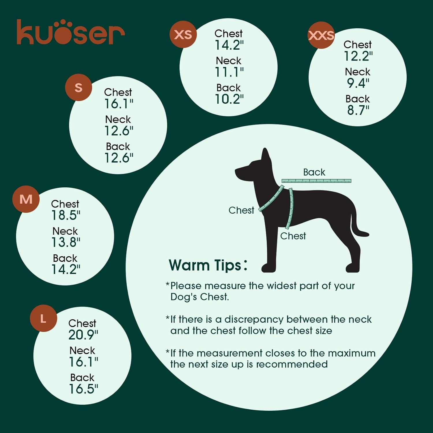 Kuoser Dog Fleece Vest,Warm Plaid Dog Sweater with Leash Hole,Soft Turtleneck Winter Pet Jacket Dogs Coat Pullover Clothes for Small Medium Dogs Cats,Spring Fall Cold Weather Christmas Outfit,Black M