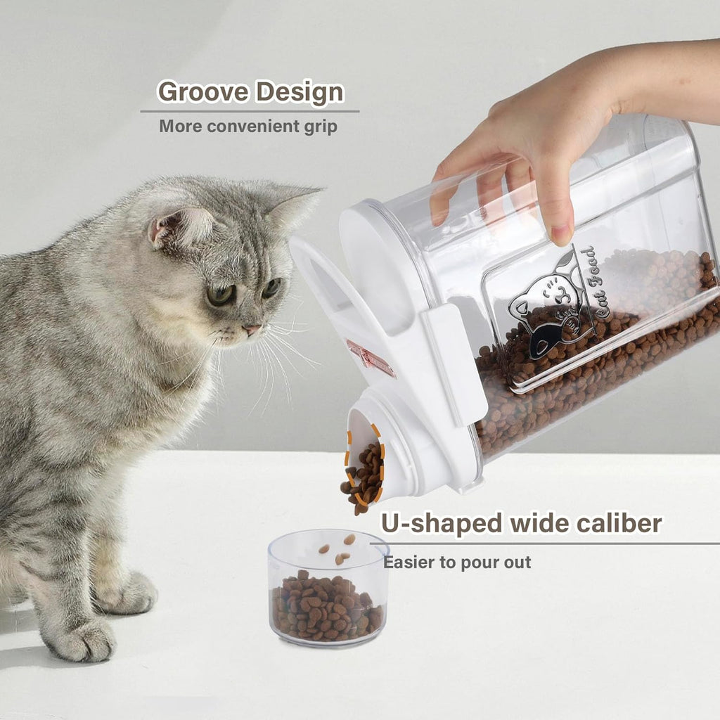 Cat Food Container,Large Capacity Cat Food Storage Container with Airtight Lid,|Portable Pet Food Storage Containers for Dog Food Storing,Canned Cats Travel| BPA Free