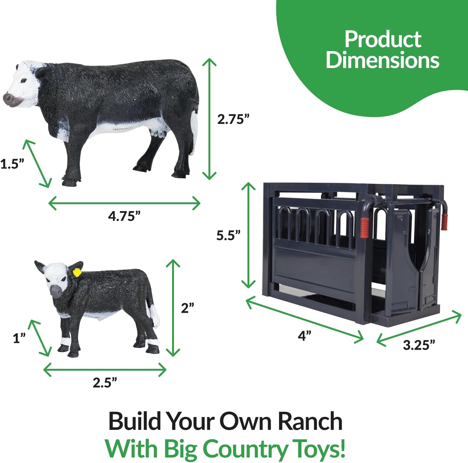 Big Country Toys 12-Piece Ranch Set - Farm Animal Toys for 3 Year Old Boys and Girls - Toy Figures & Playsets