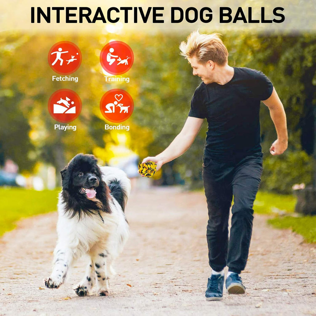 SHARLOVY Dog Toys for Aggressive Chewers, Dog Balls for Large Breeds, Heavy Duty Cotton Rope Chew Toys with Tough Twisted for Medium Breeds, 6 Pack Indestructible Chew Toys