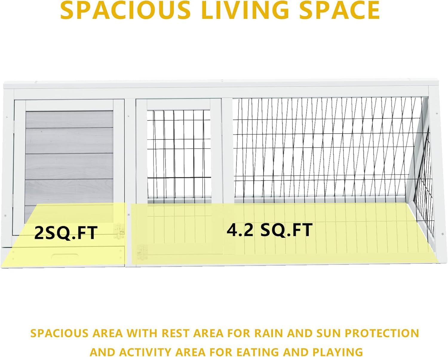 Chicken Coop Indoor Outdoor,Wooden Brooder Box,A-Frame Poultry Quail Cages Duck House with Ventilating Wire Rabbit Hutch for Small Animals (Grey)