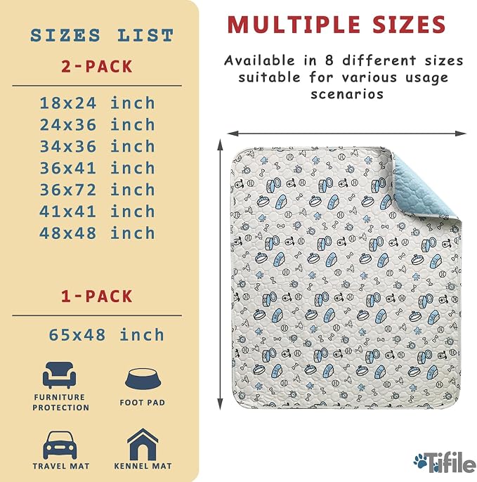 Washable Pee Pads for Dogs, 18x24in Reusable Puppy Pads, Absorbent Whelping Pads - Image 7