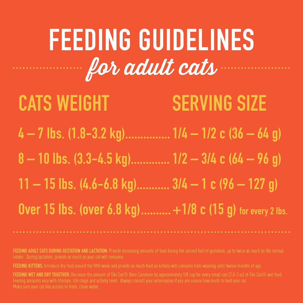 Tiki Cat Born Carnivore Indoor Health Dry Cat Food, Chicken & Turkey Meal, 6 lbs. Bag