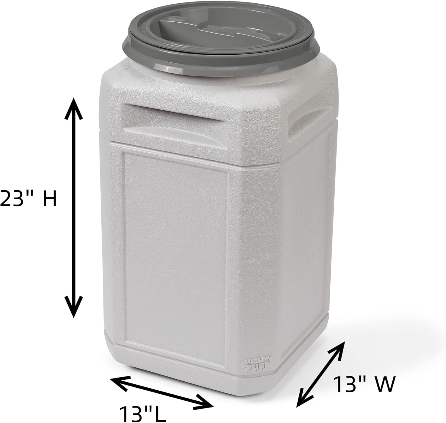 Mighty Tuff Airtight Dog Food Storage Container – 13 Gal, up to 54 lb Capacity – Cat and Dog Food Container with Twist Lid & Handles – BPA-Free, Made in USA