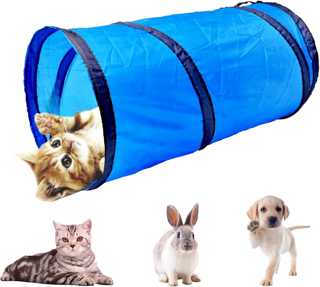 iCAGY Cat Tunnel for Indoor Cats Interactive, Rabbit Tunnel Toys, Pet Toys Play Tunnels for Cats Kittens Rabbits Puppies Crinkle Pop Up Camouflage Green 20"