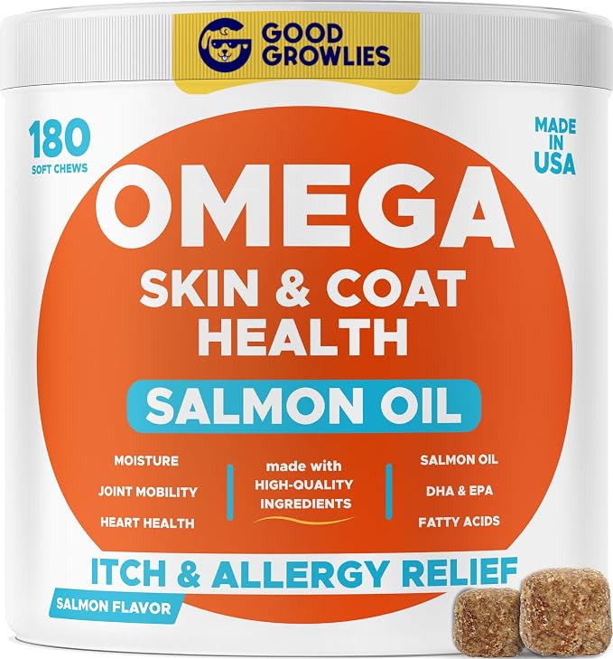 Omega 3 Fish Oil for Dogs by GOODGROWLIES