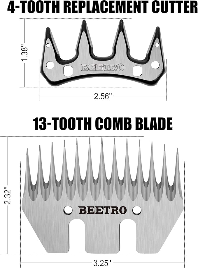 BEETRO 500W Electric Professional Sheep Shears, Animal Grooming Clippers - Image 6