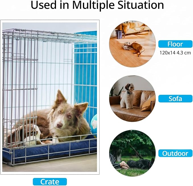Dog Beds Crate Pad for Medium/Large Dogs Fit Metal, Ultra Soft, Washable & - Image 3